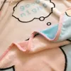 Couvertures émouvantes dessin animé flanelle couverture de bébé smouvrette à la couverture de la climatisation super douce et à la climatisation