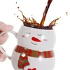 Tazze di natalizio di porcellana decorazione del caffè in porcellana vacanza creativa gocciolatura d'acqua divertente regalo di compleanno in ceramica