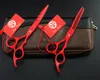 504 60 inch Red Hairdressing Scissors JP 440C 62 uur