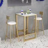 Metal Nightclub Bar Tables Outdoor Coffee Kitchen Marble High Bar Tables Party Modern Luxury Mesas De Cozinha Furniture YY50BT