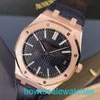 Zegarek Male AP nadgarstek Royal Oak Series 15510OR.OO.D002CR.02 Rose Gold Black Face Mens Mash