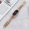 Rose Gold Watchband per Mi Band 7 Bands Accessori Bracciale per Xiaomi Miband 6 5 4 3 donne in lega di sostituzione della cinturino da donna