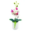 Flores decorativas chiques plantas artificiais reutilizáveis adicionando vitalidade orquídea orquídea inovadora simulação bonsai para sala de estar