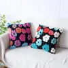 Poduszka Koreańska jesień/zima Jacquard Plush Cover 3D Flower Sofa Dekoracja samochodu dom 45x45cm