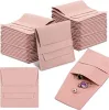 40 PCS Bolsa de joias de microfibra com banda 8 x 8 cm, bolsa de embalagem de jóias Luxury Small Jewelry Gift Sachs Bag de microfibra para brac