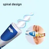 Öronvaxplockare öronrengörare med mjukt silikon öronvaxborttagningsverktyg 16 ersättnings tips spiral öronbryggare öronvårdsverktyg
