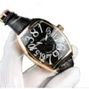 2024 Nya Franck Muller Crazy Hours 8880 CH Color Dreams Men's Watch - 18K Rose Gold, White Dial, Leather Strap