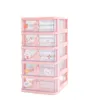 Kawaii Desktop Stationery Storage Box Organizzatore Porta del cassetto Porta Penna Caspetta di plastica Cosmetica Organizzatore di banchi di stoccaggio da scrivania carino