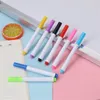 8pcs / lot scolaire coloré de classe de classe blanche stylo sèche blanc carton rouge markers rouges étudiants stylos effacés de dessins effacés