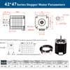 NEMA 17 Moteur pas à pas 0,42N.M Hauteur de phase 2 23 mm 33 mm 40 mm 47 mm 42 Moteur pas à pas pour imprimante 3D