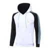 Pull Hat Hadie Argentino con cappuccio a maniche lunghe Allenamento mezza zip giacca riscaldante set da calcio per adulti