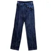 Frauen Jeans Frauen Kleidung 2024 Herbst Stickhose Retro Teller gerade Hosen weiblich Denim Long Pant 2251