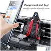 Andere interieuraccessoires Koolstofvezel Racing Sport Design Onjaarlijkse auto Air outlet Vent Navigatie Telefoon Holder Holder Cell Mounts Stand S OTZJL