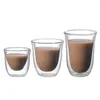 Wine Glasses Heat-resistant Double Wall Glass Cup Beer Coffee Mug Tea Whiskey Cups Drinkware