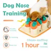 Långsam matare hund sniffande leksaker pittig för valp roligt interaktivt spel mjukt plysch hund sniffel mat husdjur behandla dispenser matskål