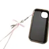 Nyckelringar hartsballettsko Telefon Pendant Chain Girl's Sweet Charm Ribbon Accessory F19D