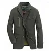 Kurtki męskie męskie bawełniane swobodne kurtka męska jesienna jesień garnituru wojskowy płaszcze płaszcze męskie casaco masculino plus rozmiar 4xl 5xl Blazer
