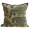 Kudde Retro Tiger Pillows Case Luxury Green Orange Decorative Cover för soffa 45x45 50x50 Moderna hemdekorationer