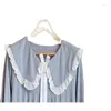 Women's Sleepwear 250628005Spring Autumn Women Nightdress Long Sleeve Cute Home Nightwear Service Sleep Tops Night Gown