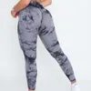 Lu Align Pant Lemon Tie Dye Scrunch Bum Leggings Träning Kvinnor Sport Marble Sömlös Yoga Pants Fiess Gym Wear Contour Ruched Booty Tights