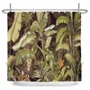 Dusch gardiner nordiska tropiska regnskog palmträd gardin badrum vattentät polyester bad heminredning med krok väggduk