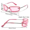 Sunglasses Colorful Y2K UV400 Protection 2000'S Punk Wrap Around Streetwear