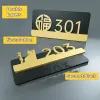 Acryl moderne Türplatten -Ladenschild mit Aufkleber Customized House Number für Büro Home Hotel Flat Apartment Restaurant Mailbox