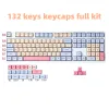 Keyboards Marshmallow 132 Keys Keycaps PBT Dye Sublimation XDA Profile For MX Switch Fit 61/64/68/87/96/104/108 Keyboard XDA Keycaps