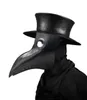 Nieuwe pest Doctor Masks BEAK DOCTOR MASK MASK Lange neus Cosplay Fancy Mask Gothic Retro Rock Leather Halloween Break Mask 267V3067330