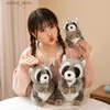 SZOP SZAKOWANIA PLUSH INCHUNKI KAWAII Z BELLS PLOK PLUSH TOBE Cute Lifeelike Feelike Procyon Pchasze lalki dla dzieci Prezent urodzinowy dla dzieci L411