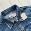 Formgivare Wome Spring Denim Jacket broderad brevdesigner Utkläder Långärmad rockar Topp Cowgirl -kläder