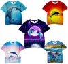 Animal dolphin 3d imprimement t-shirt femmes hommes garçons filles enfants été mode manche courte tshirt graphique t-shirt streetwear5146966