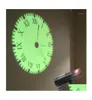 Wall Clocks Creative Analog Led Digital Light Desk Projection RomaArabia Clock Remote Control Home Decor Us1 Drop Delivery Garden4102457