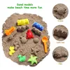 27pcs Sand Molding Toys Set Kids Summer Beach Creadve Mold Play met Marine Castle Molds Tools For 240411