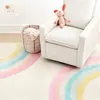 Rainbow Puszysty dywan do salonu biały owłosie pokoju dziecięce