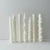 Long Striped Candle Mold Spiral Pattern Long Stem Scented Candle Silicone Mould Twist Long Strip Mold Candle Making Supplies