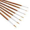 7 pezzi piccoli tipi di pennelli set di pennelli set hobby arte professionale in miniatura sottili pennelli fine per vernici per la pittura roccia modello ad acquerello