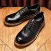Casual Shoes Spring/Autumn Fashion High Quality Men Dress Genuine Leather Lace-Up Luxury Lofers Derby Work