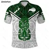 Nova Zelândia Maori Rugby 3D em todos os homens impressos Camisas polo