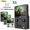 X6 Game Console Retro Video Game Console 3.54 IPS Screen Portable Handheld Player 10000 Classic Games Kids Gifts 240410