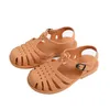 Baby Gladiator Sandaler Casual Breattable Hollow Out Roman Shoes PVC Summer Kids Shoes Beach Barn Sandaler Girls 240411