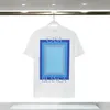 Casablanca Summer New Square Gradient Letter Printed Pure Cotton Short sleeved T-shirt
