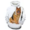 Spring and Autumn Fashion Popular New Dog Series 3D Sweater Capided Turning Versátil Casual