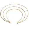 Base de bande de cheveux en métal bricolage Bandeau argenté Gold Couleur pour les couches des filles bijoux
