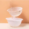 Kitchen Drain Basket Double-layer Rice Fruits Vegetable Cleaning Strainer Bowls Plastic Drainer Colanders Kitchen Accessories