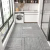 Çizgili PVC Mutfak Halı Oturma Odası Slip Deri Halılar Kalın Giriş Kapısı Mat Balkon Su geçirmez Yağ geçirmez Geniş Alan Halı