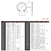 cタイプ内部丸lip保持クリップスナップリング穴M8 M9 M10 M11 M12-M130スナップリングのスプリングスチールワッシャーベアリングホール