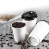 Wegwerpbekers rietjes 50 stks 8oz 12oz koffie isolatie