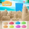 Dynamic Sand Magic Clay Beach Sand Colored Space Sand Educational Toy Mould Tools Hydrophobic Anti Stress Toys for Children 240403
