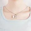 Le collier d'enveloppe PO personnalisé peut ouvrir le nom de nom gravé personnalisé Pendant un cadeau de bijoux unique pour le cadeau commémoratif de la fête des mères 240402